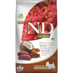 FARMINA N&D Quinoa Hrana dietetica pentru caini adulti talie mica, cu carne de vanat si nuca de cocos 2,5 kg