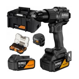 Dewalt - DCD86MM2KT - Masina de gaurit si insurubat cu percutie cu 2 acumulatori, Li-Ion, 18 V, 4 Ah, 90 Nm, motor fara perii, led iluminare, valiza speciala, accesorii