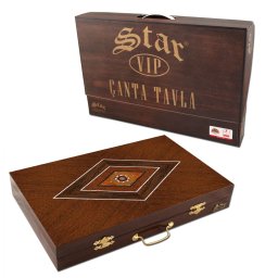 Set joc table backgammon VIP Star - 48 x 62 cm - Maro - IMPERFECT