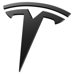 Tesla Front Emblem, black - Tesla Model Y(Juniper)