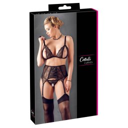 Set Sutien cu Portjartier - Negru , 2XL