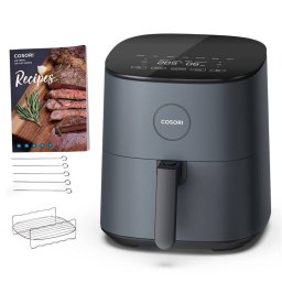 Cosori L501 PRO 4,7 L + 5 bețe pentru friptură și grătar – negru - Friteuză cu aer cald