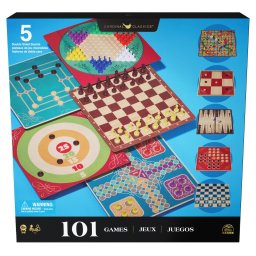 Set 101 jocuri de societate cu 5 table duble, sah, dame si table