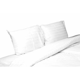 Lenjerie de pat damasc alba Somnart, 2 persoane, 100% bumbac, 4 piese