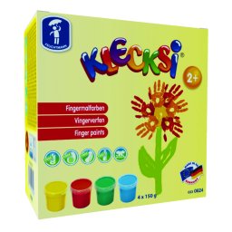 Vopsea pentru pictura cu degetele, 4 culori x 150 g, 2 ani+