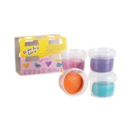 Plastilina non-toxica Kinder cu sclipici pentru copii 2+