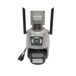 Camera de supraveghere WiFi duala 6MP PTZ, IP66, detectie umana, iCSee