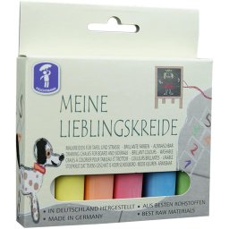 Set creta colorata premium 6 buc pentru tabla si asfalt, non-toxica