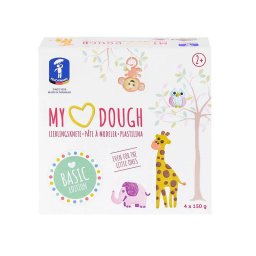 Plastilina moale pentru copii My Heart Basic, 4 culori x 150 g