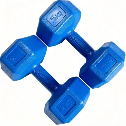 Set gantere hexagonale FitTronic 2 x 5 Kg