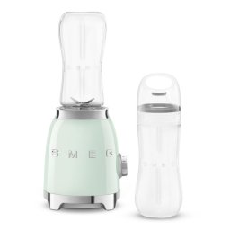 Blender Smeg PBF01PGEU, 300 W, 2 x 600 ml, 20 000–24 000 rpm, Baza antiderapanta, Fara BPA, Otel inoxidabil, Verde pastel