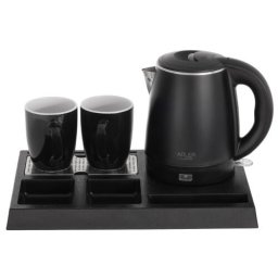 Set fierbator electric AD 1387, 1300 W, 1 l, Negru