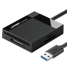 Cititor Card USB 3.0 UGREEN CR125, SD - microSD - CF - MS, Negru
