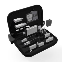 Cititor Card USB / USB-C OEM OmniLink Pro-003 Travel, 10in1, Gri