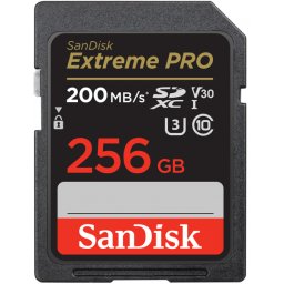 Card Memorie SDXC SanDisk Extreme Pro, 256Gb, Clasa 10 / UHS-1 U3 SDSDXXD-256G-GN4IN