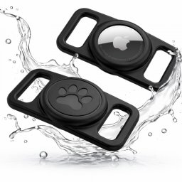 Suport Techsuit BuddyGuard DG1 pentru Apple AirTag la Zgarda Animal Companie, Negru