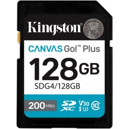 Card Memorie SDXC Kingston Canvas Go Plus, 128Gb, Clasa 10 / UHS-1 U3 SDG4/128GB