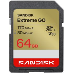 Card Memorie SDXC SanDisk Extreme Go, 64Gb, Clasa 10 / UHS-1 U1 SDSDXGN-064G-GNCIN