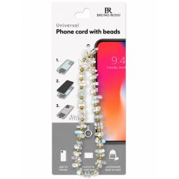 Snur Telefon cu Margele Bruno Rossi BT-18, Multicolor