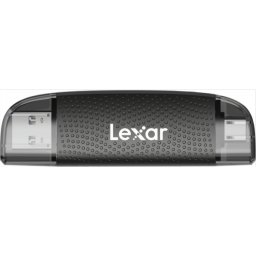 Cititor Card USB 3.2 / USB-C Lexar LRW310X Dual, SD - microSD, Negru
