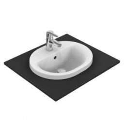 Lavoar Ideal Standard oval 55cm gama Connect, pentru incastrat in blat, cu orificiu baterie