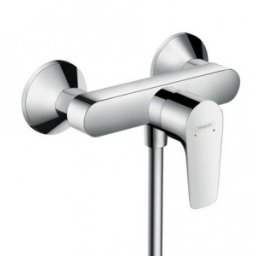 Baterie dus montare perete Hansgrohe gama Talis E, crom