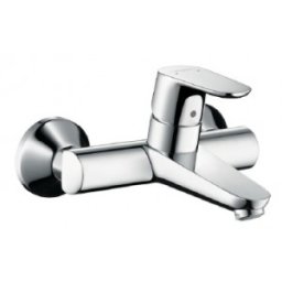Baterie lavoar montare pe perete Hansgrohe gama Focus, crom