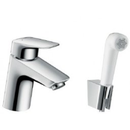 Set baterie lavoar + baterie bideu Hansgrohe gama Logis, crom