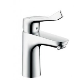 Baterie lavoar monocomanda Hansgrohe gama Focus 100, crom, maner foarte lung