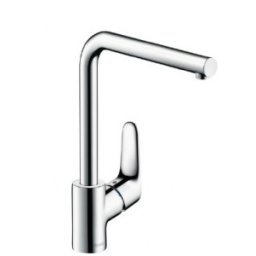 Baterie bucatarie monocomanda Hansgrohe gama Focus 280, otel inoxidabil