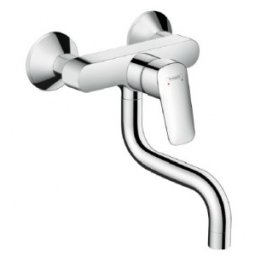 Baterie bucatarie cu montare pe perete Hansgrohe gama Logis, crom