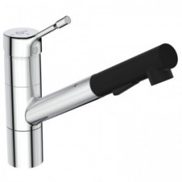 Baterie de bucatarie Ideal Standard cu pipa extractibila neagra