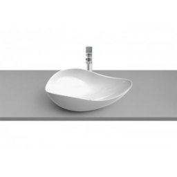 Lavoar Roca pe blat, model Ohtake, 540x375x185 mm, White (portelan alb lucios)