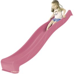 Tobogan 2.90 m sline hdpe roz pastel kbt cu duza de apa