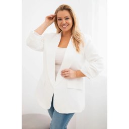 Sacou elegant de damă ecru, mărime plus