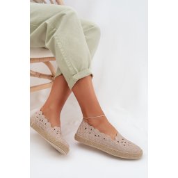 Espadrile bej pentru femei cu platformă Naloenma