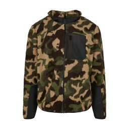Urban Classics Jachetă fleece bej / maro / kaki / negru