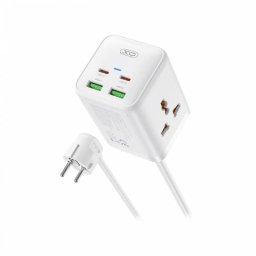 Prelungitor XO Design WL24 2x Prize 2x USB-A 2x USB-C Alb