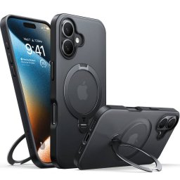 Husa Torras Apple iPhone 16 Plus Ostand Spin Negru