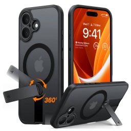 Husa Torras Apple iPhone 16 Plus Pstand Spin Negru