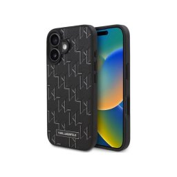 Husa Karl Lagerfeld Apple iPhone 16 Hot Stamp Negru
