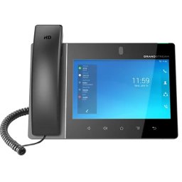 Videotelefon Fix IP Profesional Grandstream GXV3480 cu 16 Linii Ecran LCD IPS Tactil 8 Inch Camera 2MP Wi-Fi Bluetooth Android 11 Negru