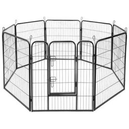 Tarc Modular Rebel pentru Caini 8 Panouri 80x100cm XL Negru