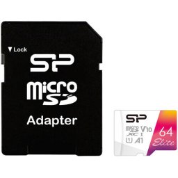 Card Silicon Power Elite Micro SDXC 64 GB UHS-I A1 V10