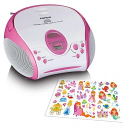 Radio stereo portabil pentru copii Lenco SCD-24PK, CD, AUX, roz