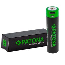 Baterie PATONA Premium 18650 Cell Li-Ion protejata cu intrare USB-C 3.7V 3300mAh-6525