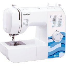 Masina de cusut mecanica Brother RH137, 37 programe, 800 cusaturi/minut, Alb-Violet
