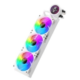 Cooler CPU 1st PLAYER Thunderstorm TS4 360, iluminare aRGB, 3 x 120mm, Alb
