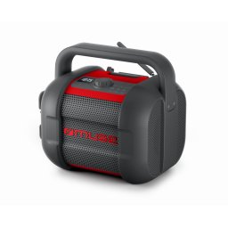Muse M-968 BTR Jobsite Bluetooth Radio, Black/Red