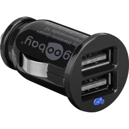 Incarcator auto Goobay 44177, dual USB, 12W, 2.4A, Negru